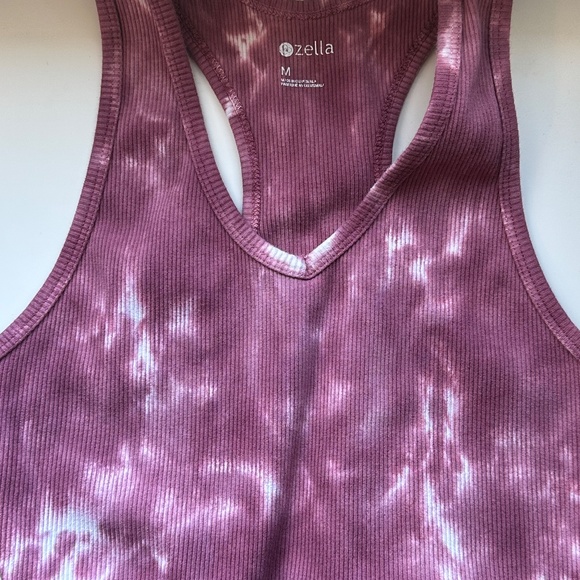 Zella Pink Tie-Dye Cropped Tank Top - Picture 2 of 2